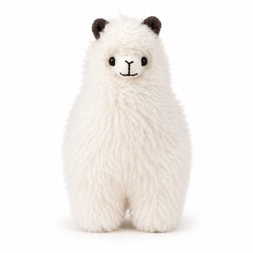 Plush alpaca toy white in color